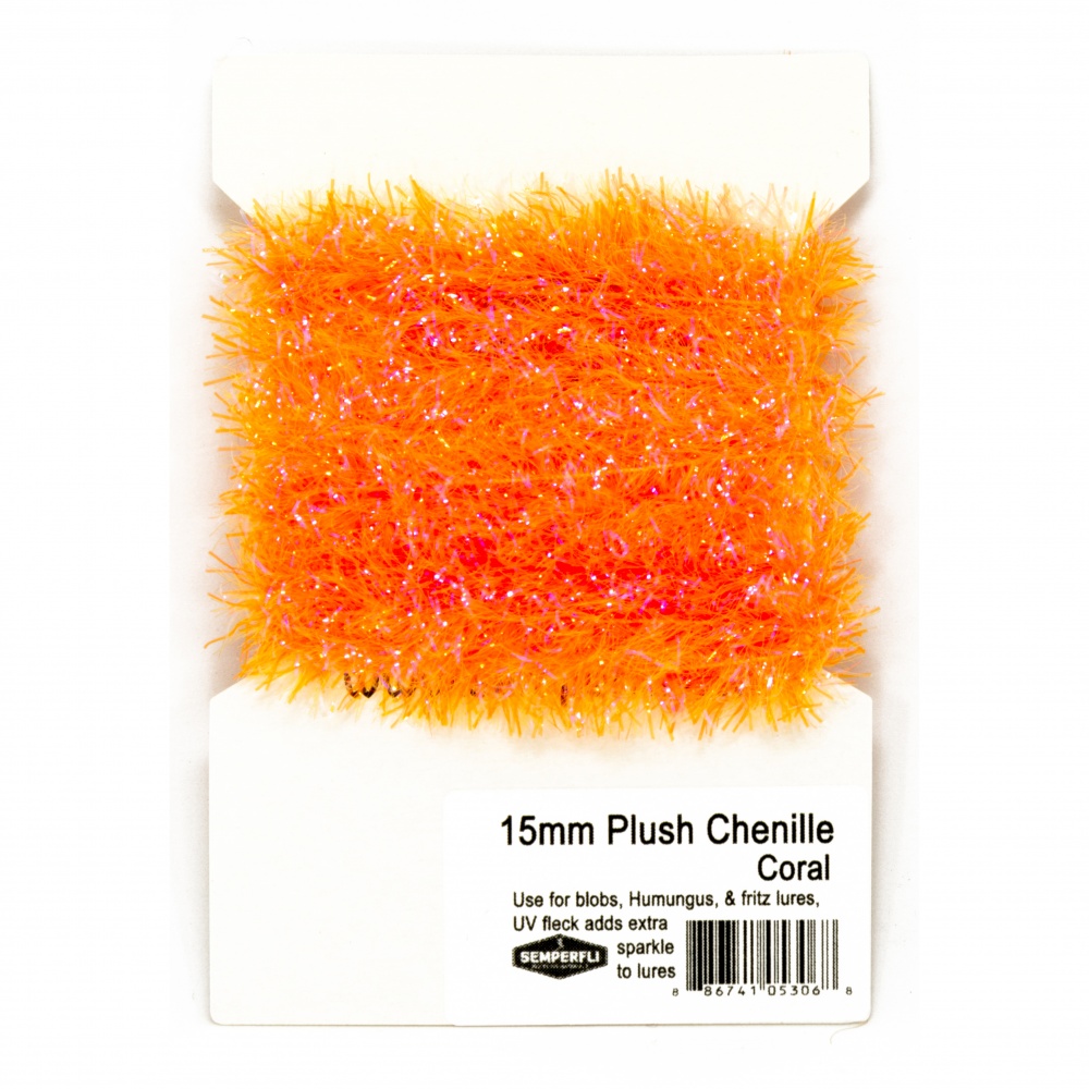 15mm Plush Transluscent Chenille Semperfli blobs humungus fritz lures